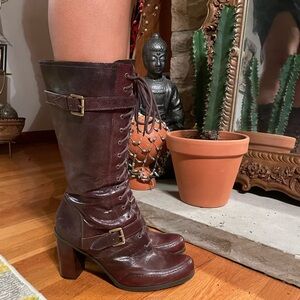 Michael Kors Brown Lace-Up Boots